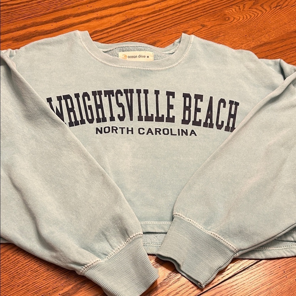 Ocean Drive Women's Crew Neck Sweater - Light Blue
